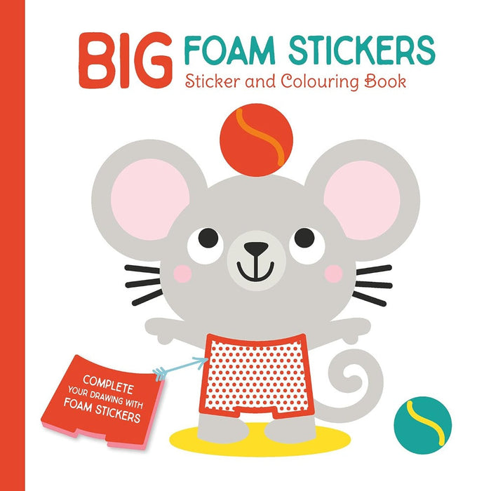 Big Foam Stickers And Colouring Book-Sticker Book-Toycra Books-Toycra