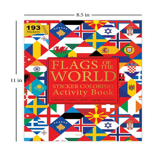 Flags Of The World Sticker Coloring Activity Book-Sticker Book-WH-Toycra