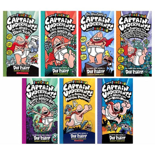 Full Color Captain Underpants ( Set Of 7 Books )-Story Books-RBC-Toycra