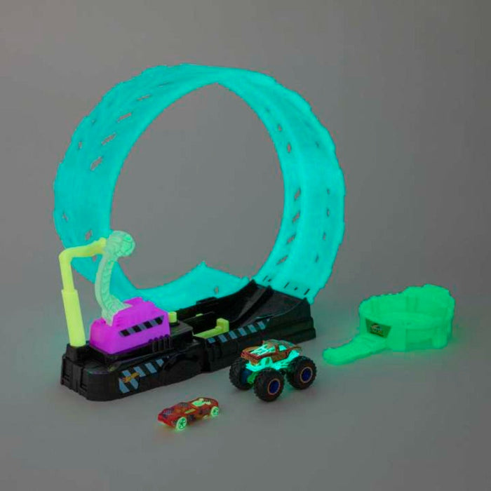 Hot Wheels Monster Trucks Glow-In-the Dark Epic Loop Challenge Playset-Action & Toy Figures-Hot Wheels-Toycra