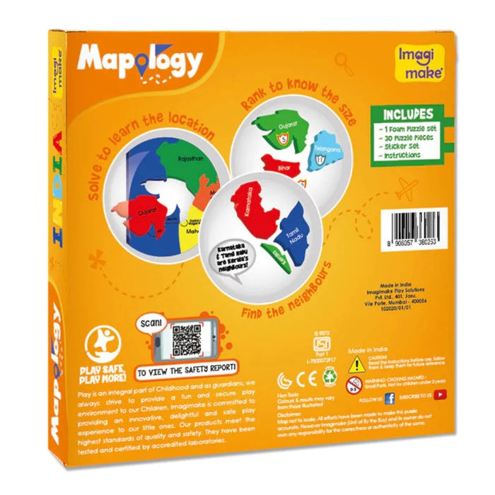 ImagiMake Mapology : States of India Map Puzzle-Learning & Education-Imagimake-Toycra