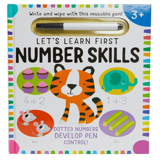 Let’s Learn First: Number Skills wipe clean inc pen-Activity Books-Bwe-Toycra