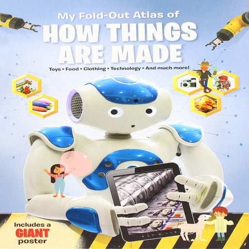 My Fold-out Atlas of How things are made-Board Book-Bwe-Toycra