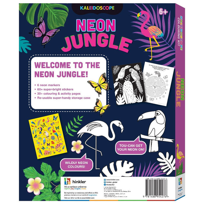 Neon Jungle Colouring Kit-Activity Books-SBC-Toycra