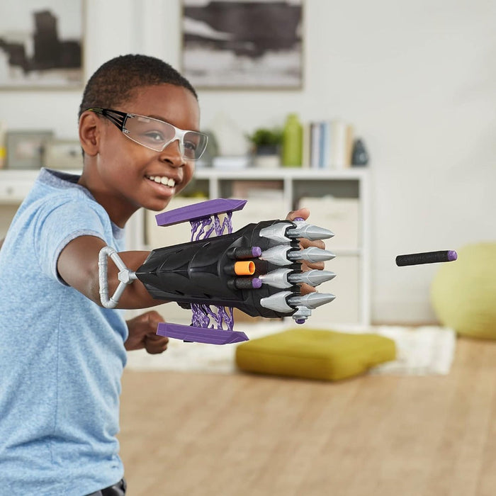 Nerf Marvel Mech Strike Mechasaurs Black Panther Sabre Claw Blaster-Action & Toy Figures-Nerf-Toycra