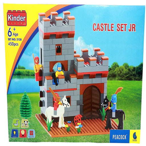 Peacock Castle Junior Kinder Blocks Set (450 Pieces)-Construction-Peacock-Toycra