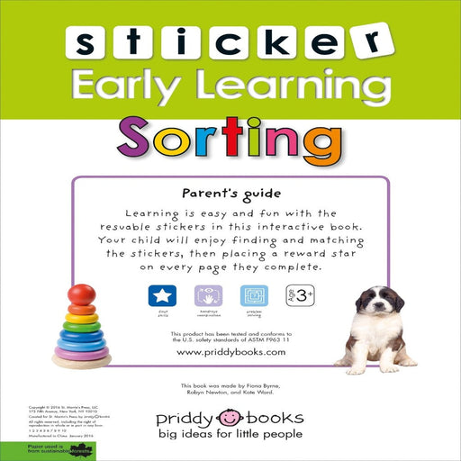 Sticker Early Learning Sorting-Sticker Book-Pan-Toycra