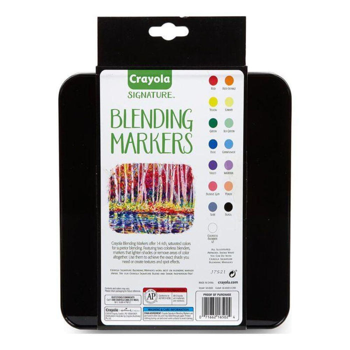 Crayola Signature Blending Markers with Tin, 16 Count-Arts & Crafts-Crayola-Toycra