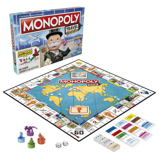 Hasbro Monopoly Travel World Tour Board Game-Family Games-Hasbro-Toycra