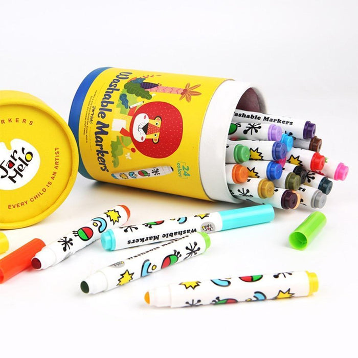 Jar Melo Special Round Tip Washable Markers-Arts & Crafts-Jarmelo-Toycra
