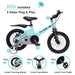 R for Rabbit Tiny Toes Rapid 16 Inch Bicycle - Lake Blue-Ride Ons-R for Rabbit-Toycra