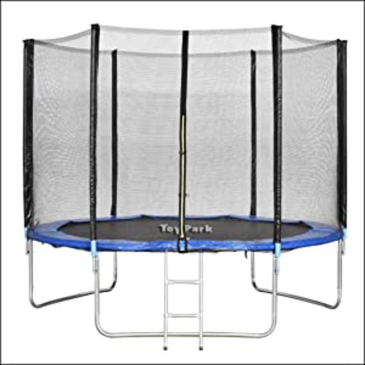 Toy Park 8 Ft. Premium Enclosed Trampoline With Ladder-Outdoor Toys-Toy Park-Toycra