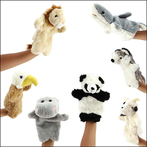 Toy Park Hand Puppets Wild Animals Set of 7-Soft Toy-Toy Park-Toycra