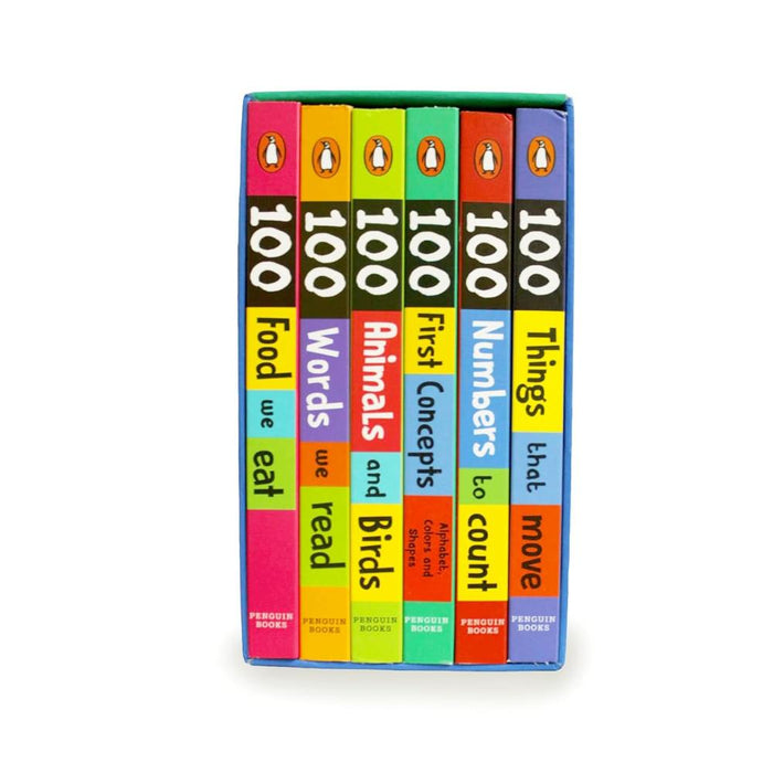 100 First Concept Box (Set Of 6 Books)-Board Book-Prh-Toycra