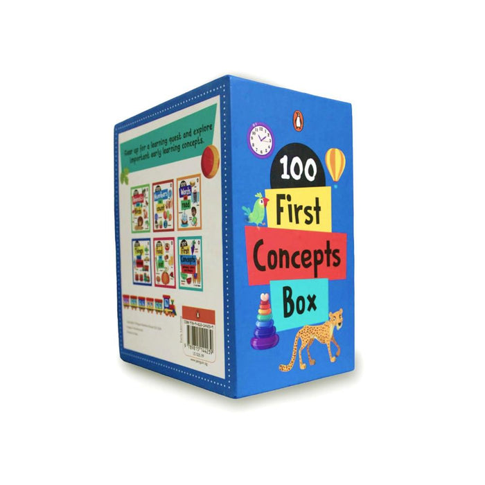 100 First Concept Box (Set Of 6 Books)-Board Book-Prh-Toycra