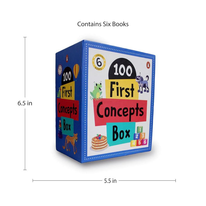 100 First Concept Box (Set Of 6 Books)-Board Book-Prh-Toycra