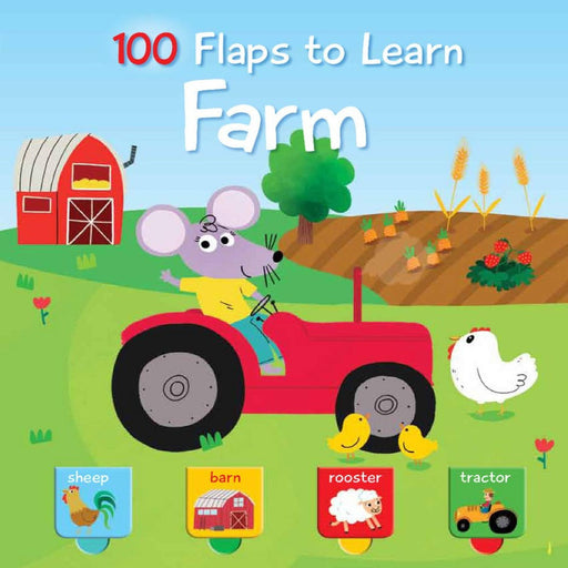 100 Flaps To Learn On The Farm-Board Book-Bwe-Toycra