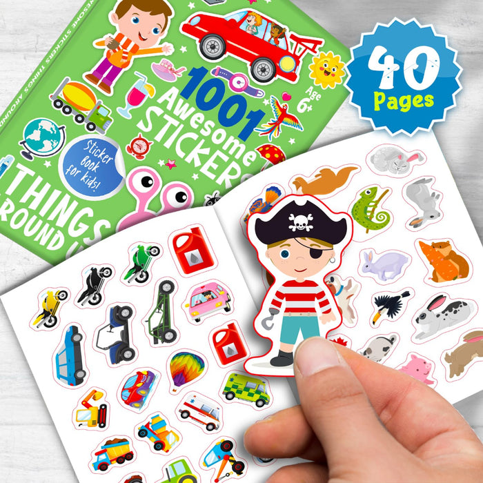 1001 Awesome Stickers Books-Sticker Book-Hello Friend-Toycra