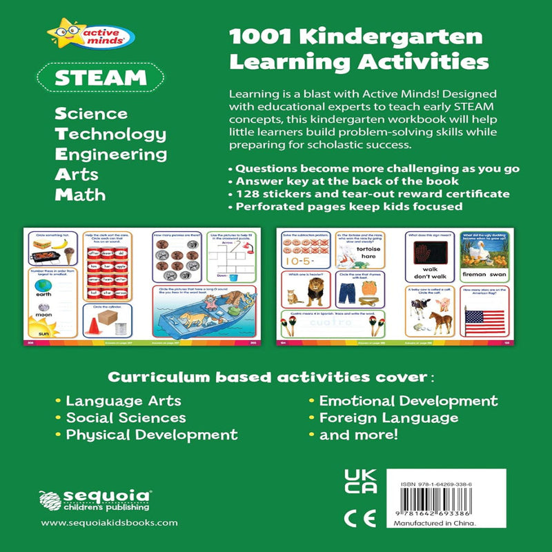1001 Learning Activities Kindergarten Workbook