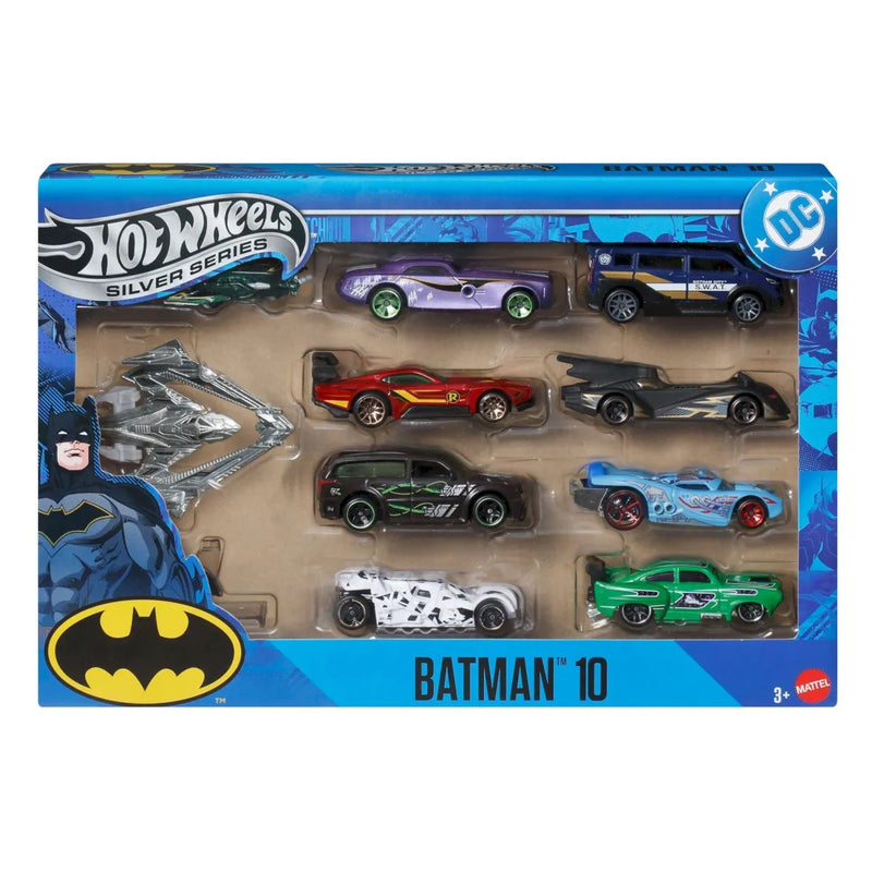 Hot Wheels 2026 Silver Series Batman Collection Pack of 10 Cars + Hot Wheels Ferrari Cars Pack of 5