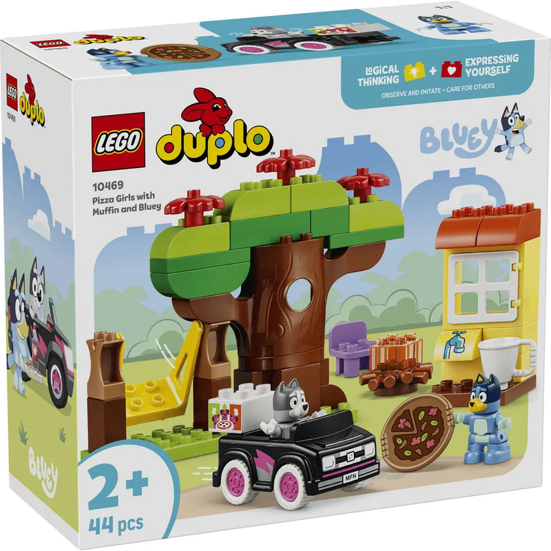 Lego 10469 Duplo Pizza Girls With Muffin And Bluey (44 Pieces)