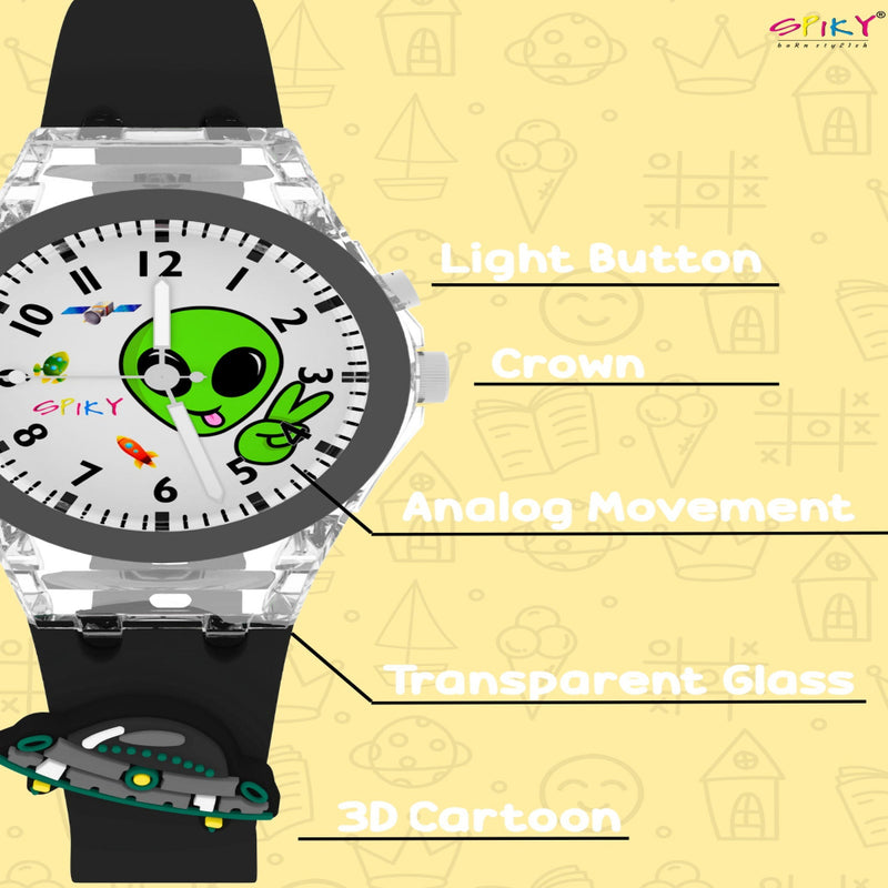 Spiky 7 Multicolor LED Lights Analog Watch For Boys & Girls