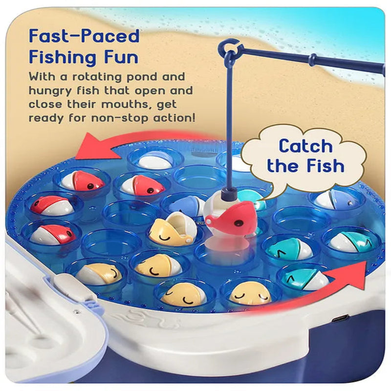 Veva Toys  Premium Rechargeable Magnetic Fishing Game Portable Trolly