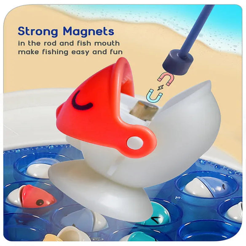 Veva Toys  Premium Rechargeable Magnetic Fishing Game Portable Trolly