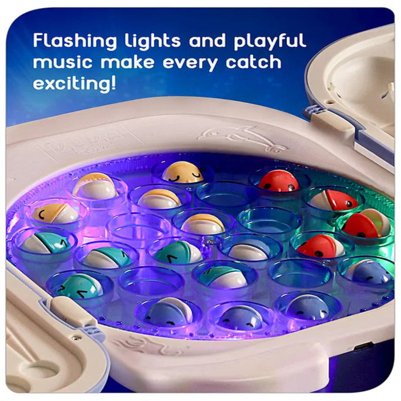 Veva Toys  Premium Rechargeable Magnetic Fishing Game Portable Trolly