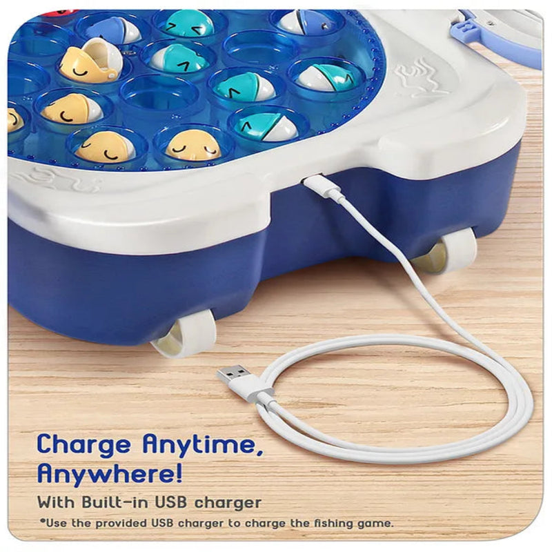 Veva Toys  Premium Rechargeable Magnetic Fishing Game Portable Trolly