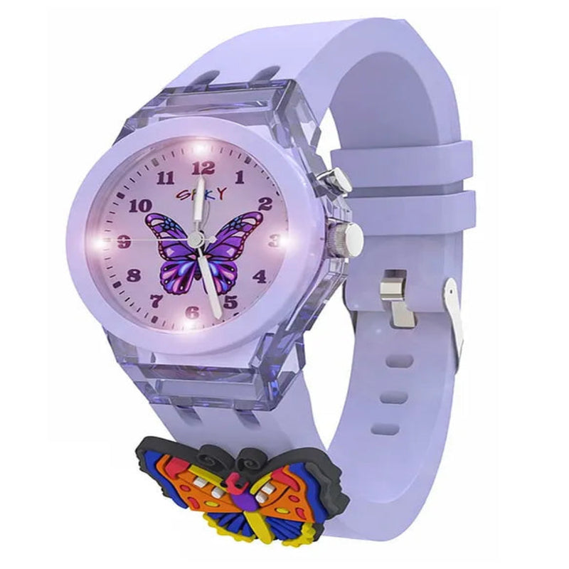 Spiky 7 Multicolor LED Lights Analog Watch For Boys & Girls