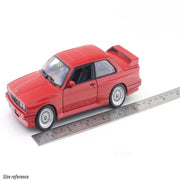 1988 BMW 3 Series M3 E30 red 1:24 Bburago licensed diecast Scale Model car