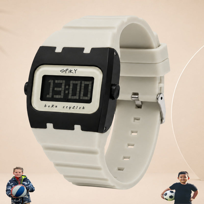 Spiky SPKEVA61 Unique Rectangle Dial Sports Watch With AlarmDay & Date Calendar