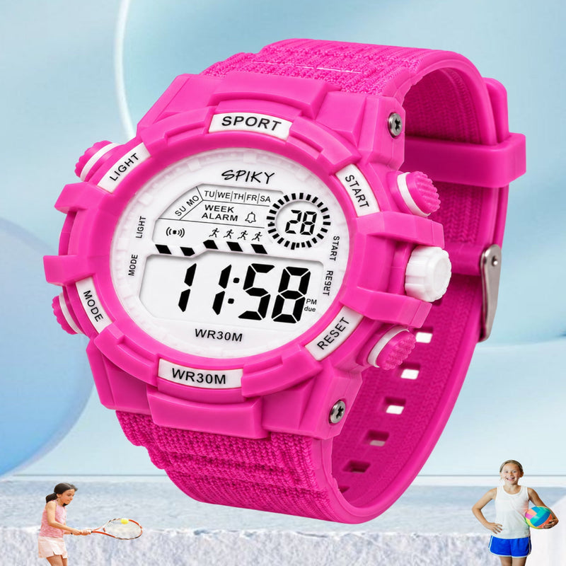 Spiky SPKEVA67 Round Dial Sports Watch With Luminous Display Alarm Day & Date Calendar