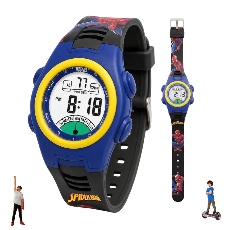 Spiky MV07 Round Dial Sports Watch with 7 Multicolor Luminous Display