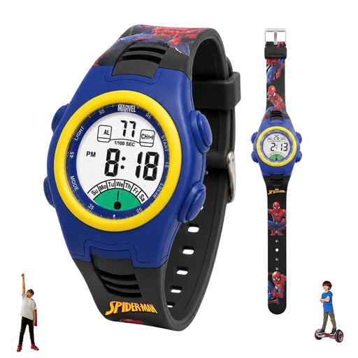 Spiky MV07 Round Dial Sports Watch with 7 Multicolor Luminous Display