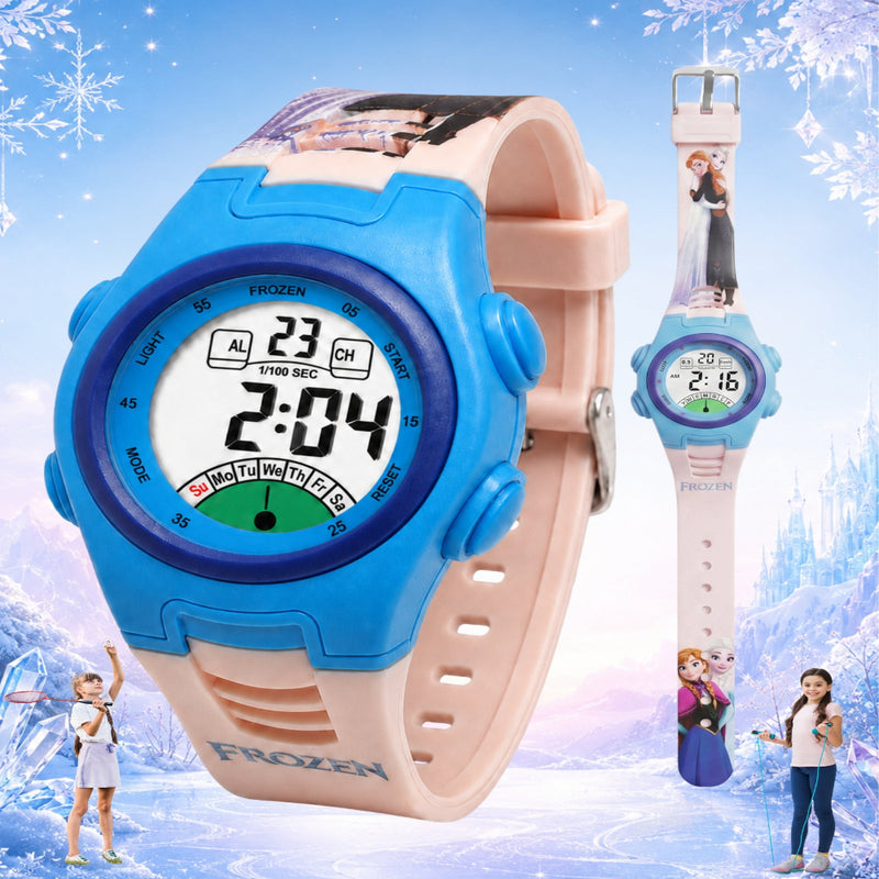 Spiky MV07 Round Dial Sports Watch with 7 Multicolor Luminous Display