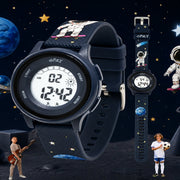 Spiky Colorful Adventure Printed Strap Digital Kids Watch