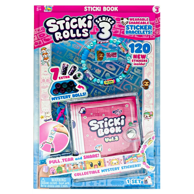 Sticki Rolls Sticki Book Vol. 3 & Exclusive Sticki Bracelet – Series 3