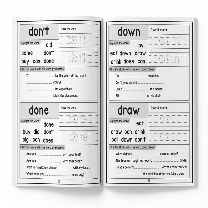 201 Sight Words And Sentence Activity Book