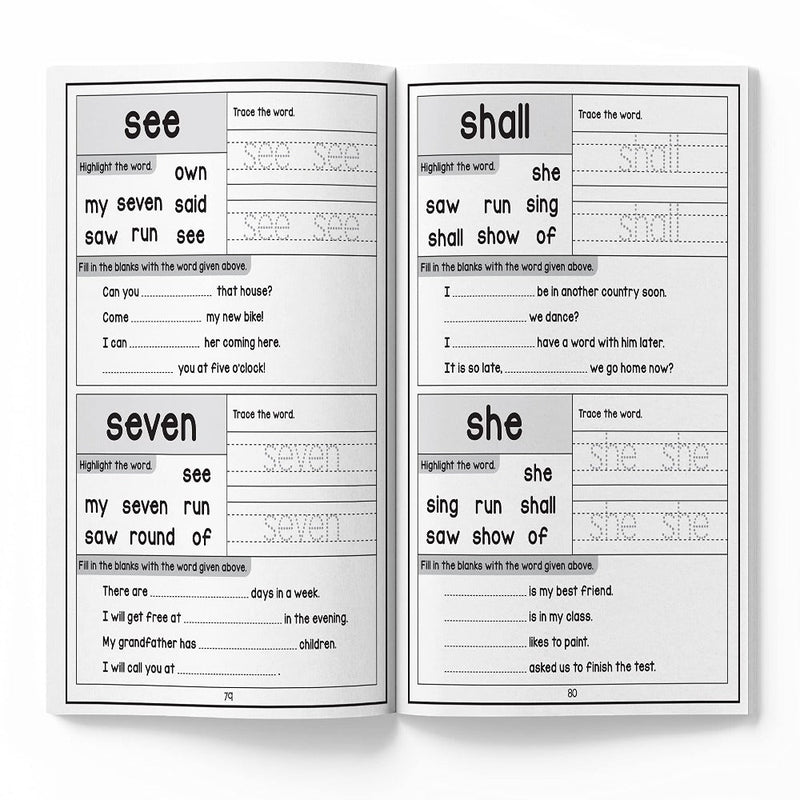 201 Sight Words And Sentence Activity Book