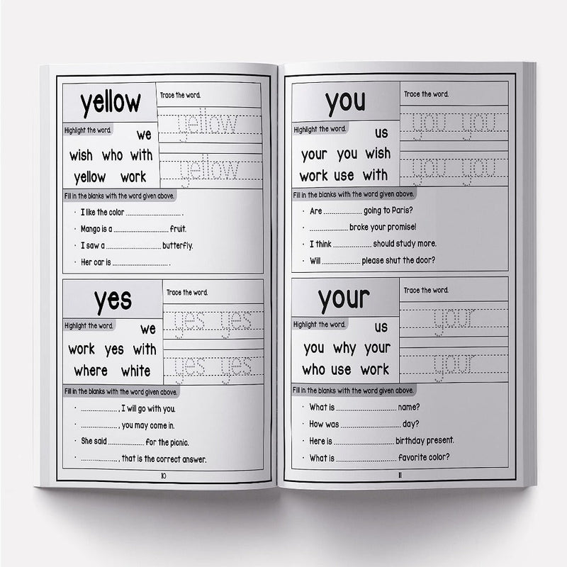 201 Sight Words And Sentence Activity Book