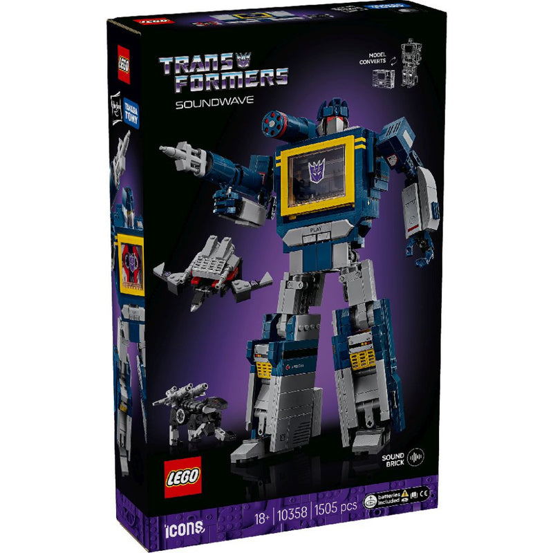 Lego 10358 Icons Transformers: Soundwave (1505 Pieces)