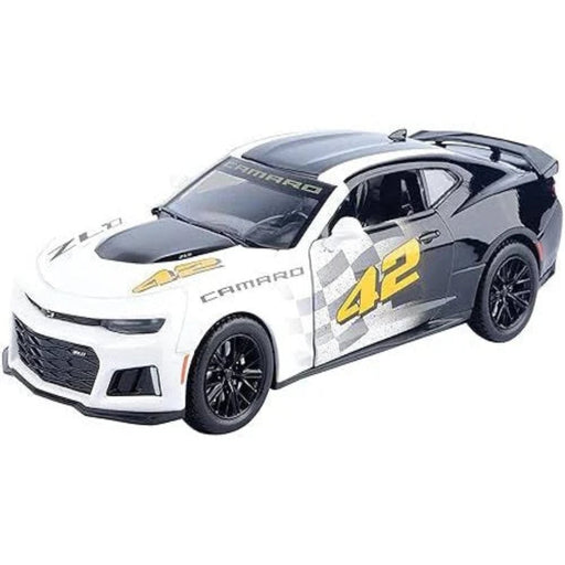 2017 Chevy ZL1#42 Black and White GT Racing Series 1/24 Diecast Model Car-Vehicles-Motormax-Toycra