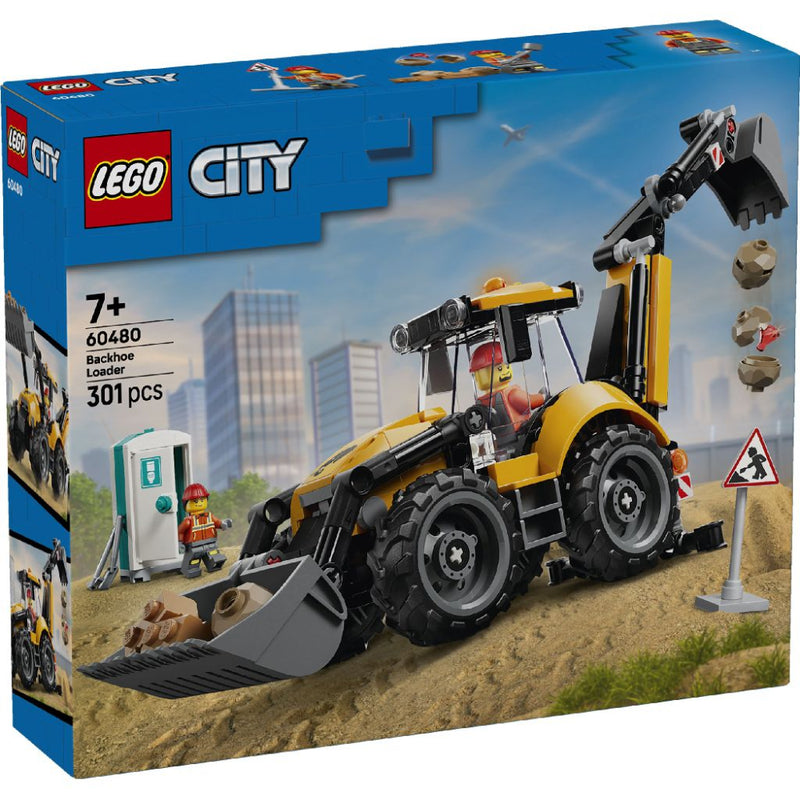 Lego 60480 City Yellow Backhoe Loader (301 Pieces)