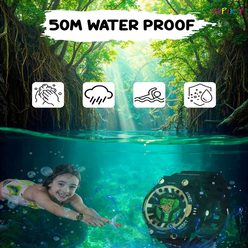 Spiky Premium Analog-Digital Watch For Kids EVA31