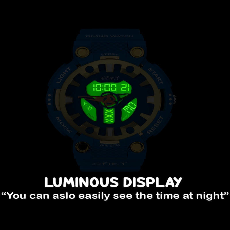Spiky Premium Analog-Digital Watch For Kids EVA31
