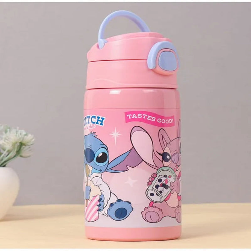 Striders Disney Lilo and Stitch Insulated Sipper Water Bottle Pink - 400 ml