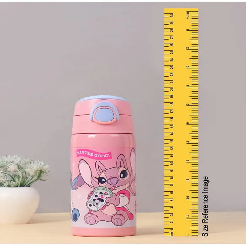 Striders Disney Lilo and Stitch Insulated Sipper Water Bottle Pink - 400 ml
