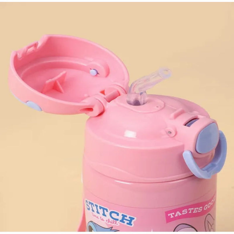 Striders Disney Lilo and Stitch Insulated Sipper Water Bottle Pink - 400 ml